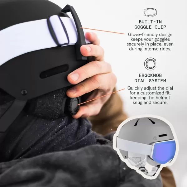 imageRetrospec Comstock Ski Helmet  Snowboard Helmet for Adults ampamp Youth  Adjustable Fit Snow Helmet with Protective Shell and Breathable Vents for Men Women Boys ampamp GirlsMatte Slate