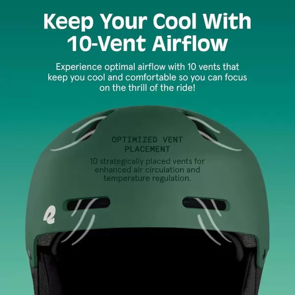 imageRetrospec Comstock Ski Helmet  Snowboard Helmet for Adults ampamp Youth  Adjustable Fit Snow Helmet with Protective Shell and Breathable Vents for Men Women Boys ampamp GirlsMatte Hemlock