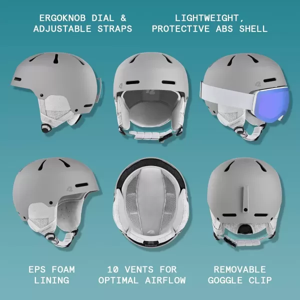 imageRetrospec Comstock Ski Helmet  Snowboard Helmet for Adults ampamp Youth  Adjustable Fit Snow Helmet with Protective Shell and Breathable Vents for Men Women Boys ampamp GirlsMatte Slate