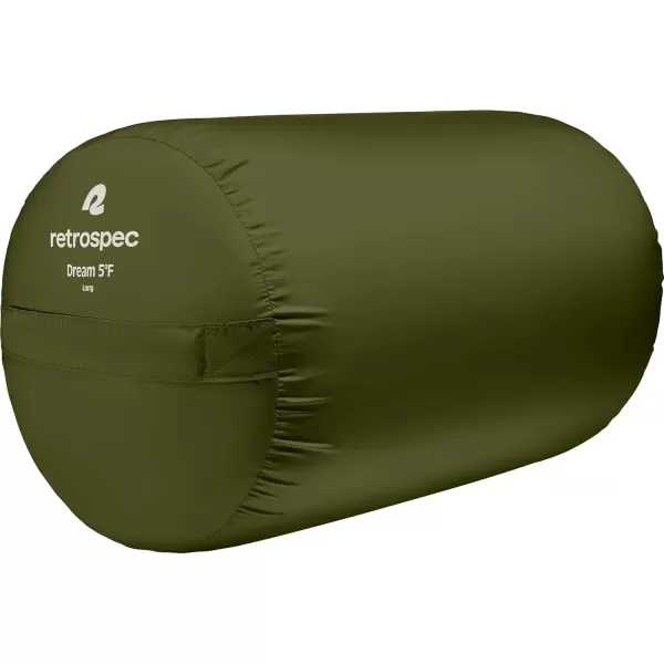 imageRetrospec Dream 5 15 30 Sleeping Bag  Mummy Sleeping Bag for Camping Insulated Cold Weather Sleeping Bag Lightweight Stuff Sack WaterResistant and Adjustable Draw Cords Adult Sleeping BagJuniper