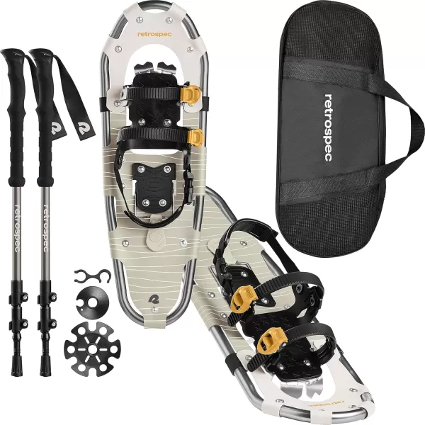 imageRetrospec Drifter 212530 Inch Snowshoes ampamp Trekking Poles Bundle for Men Women and Youth  Durable All Terrain with Adjustable Binding Carry Bag and Lightweight Aluminum Walking ampamp Hiking PolesLaurel