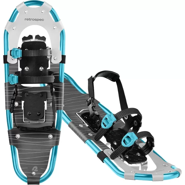 imageRetrospec Drifter 212530 Inch Snowshoes ampamp Trekking Poles Bundle for Men Women and Youth  Durable All Terrain with Adjustable Binding Carry Bag and Lightweight Aluminum Walking ampamp Hiking PolesSuperior Blue