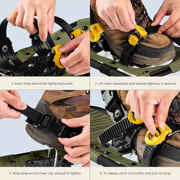 imageRetrospec Drifter 212530 Inch Snowshoes ampamp Trekking Poles Bundle for Men Women and Youth  Durable All Terrain with Adjustable Binding Carry Bag and Lightweight Aluminum Walking ampamp Hiking PolesLaurel