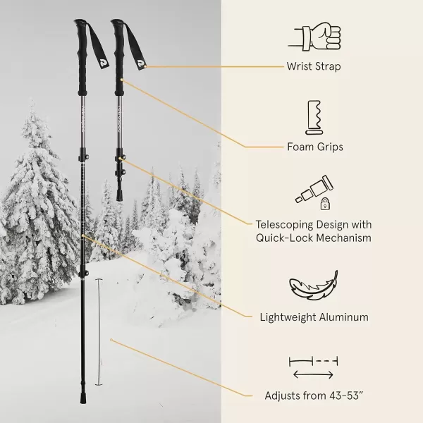 imageRetrospec Drifter 212530 Inch Snowshoes ampamp Trekking Poles Bundle for Men Women and Youth  Durable All Terrain with Adjustable Binding Carry Bag and Lightweight Aluminum Walking ampamp Hiking PolesLaurel