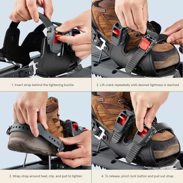 imageRetrospec Drifter Plus 2325 Inch Backcountry and Mountaineering Show Shoes Durable All Terrain with Secure Double Ratchet Binding Steel Toe Crampons and Heel Lifters for Winter Hiking25