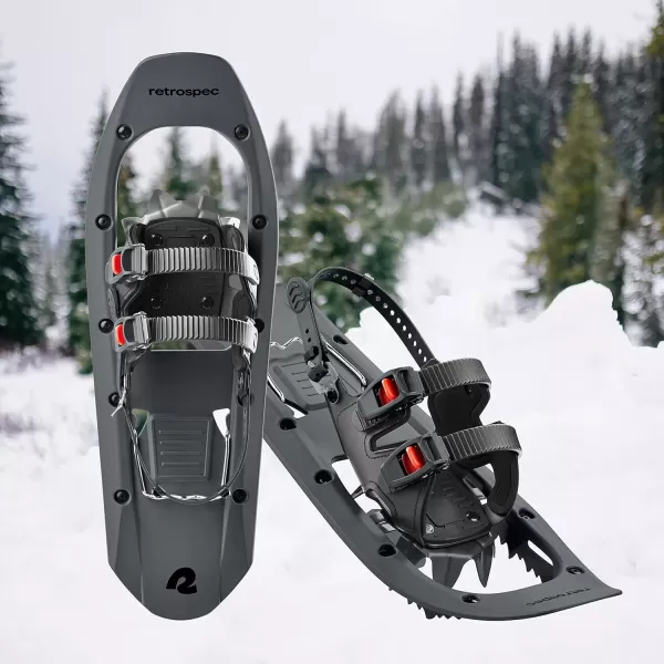 imageRetrospec Drifter Plus 2325 Inch Backcountry and Mountaineering Show Shoes Durable All Terrain with Secure Double Ratchet Binding Steel Toe Crampons and Heel Lifters for Winter Hiking23