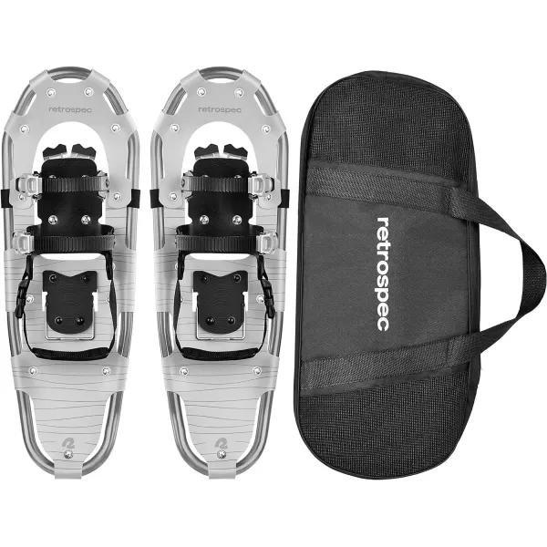 imageRetrospec Drifter Snowshoe for Men ampamp Women  Aluminum Frames ampamp a DoubleRachet Binding System  Lightweight All Terrain Snow ShoesArctic