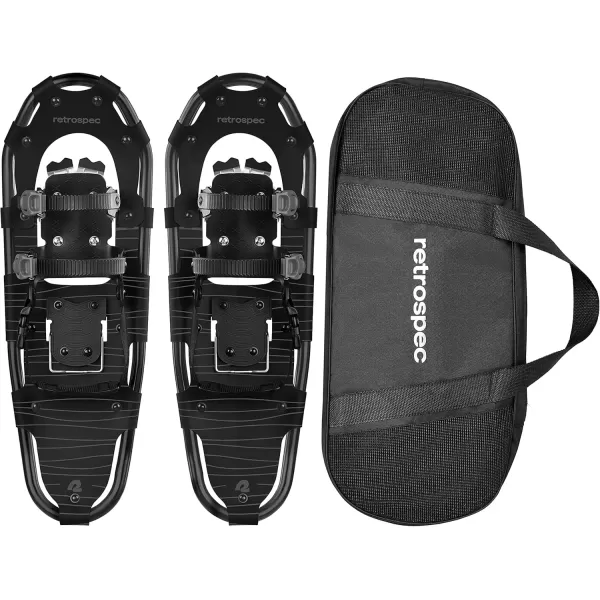 imageRetrospec Drifter Snowshoe for Men ampamp Women  Aluminum Frames ampamp a DoubleRachet Binding System  Lightweight All Terrain Snow ShoesBlack Ice
