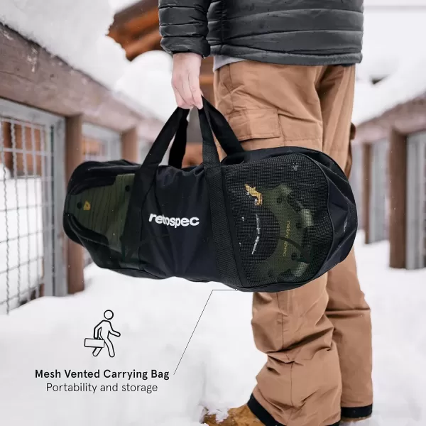 imageRetrospec Drifter Snowshoe for Men ampamp Women  Aluminum Frames ampamp a DoubleRachet Binding System  Lightweight All Terrain Snow ShoesBlack Ice
