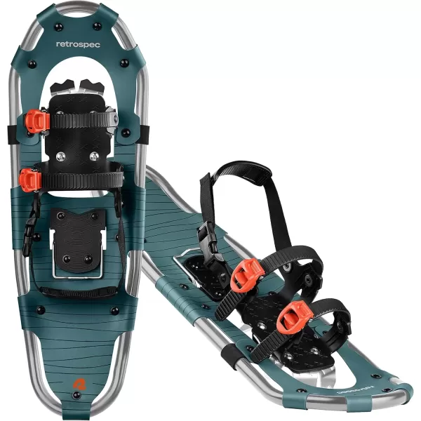 imageRetrospec Drifter Snowshoe for Men ampamp Women  Aluminum Frames ampamp a DoubleRachet Binding System  Lightweight All Terrain Snow ShoesSuperior Blue