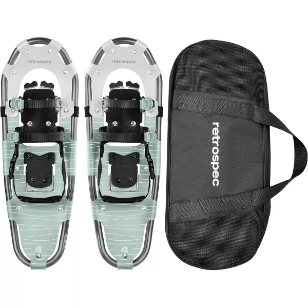 imageRetrospec Drifter Snowshoe for Men ampamp Women  Aluminum Frames ampamp a DoubleRachet Binding System  Lightweight All Terrain Snow ShoesWinter Mint