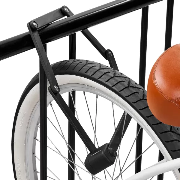 imageRetrospec Fortitude Folding Bike Lock  Heavy Duty AntiTheft 5mm Coated Steel Cut Resistant Bars Disc Cylinder Pick Resistant Lock with 2 Rust Resistant Keys and Lock CarrierMatte Black