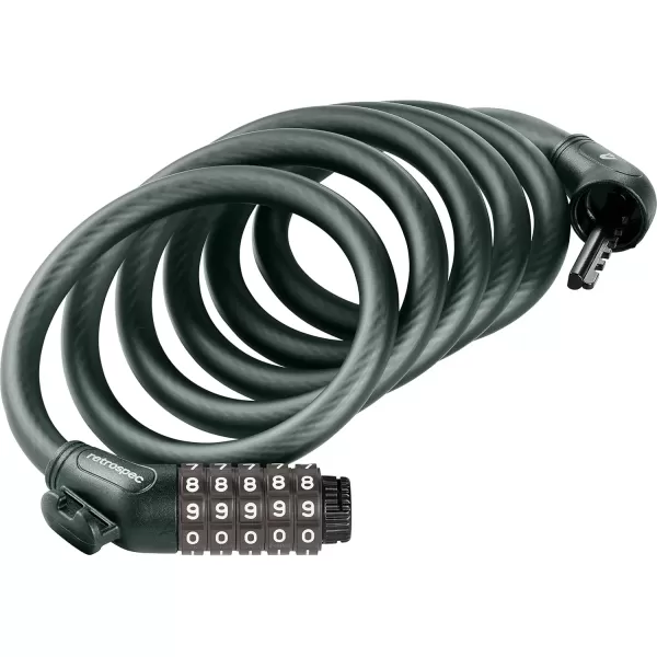 imageRetrospec Grizzly Plus Cable Bike Combination Lock Combo Heavy Duty Anti Theft Bicycle Cable Lock 6 Foot Coiled Cut Resistant Cable with 5 Digit Custom Combination and Mounting BracketMatte Everglade