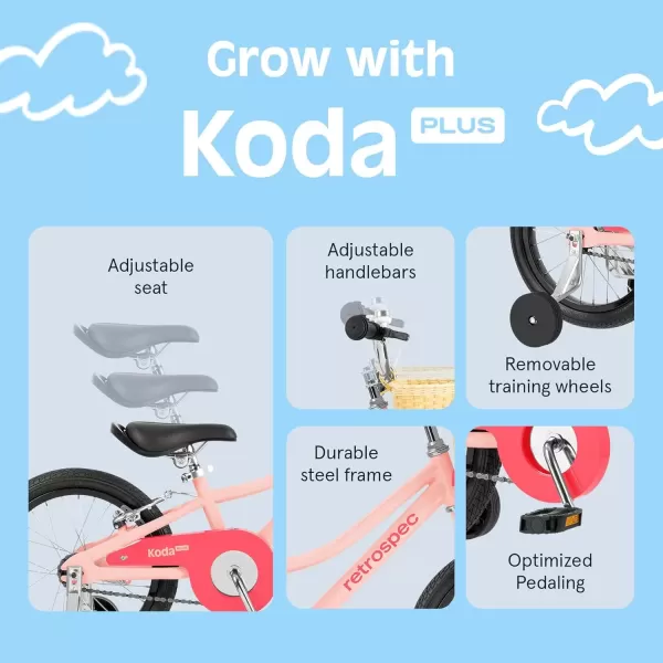 imageRetrospec Koda Plus Kids Bike for Boys ampamp Girls Ages 46 Years  16quotBlush