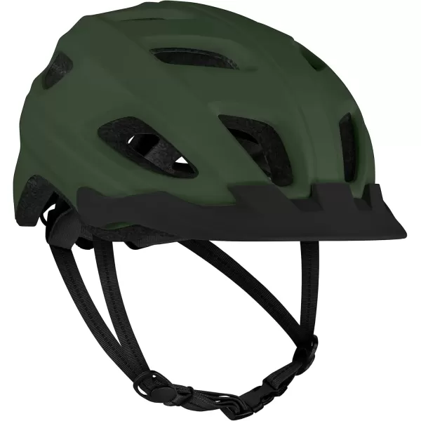 imageRetrospec Lennon Bike Helmet with LED Safety Light Adjustable Dial ampamp Removable VisorMatte Forest