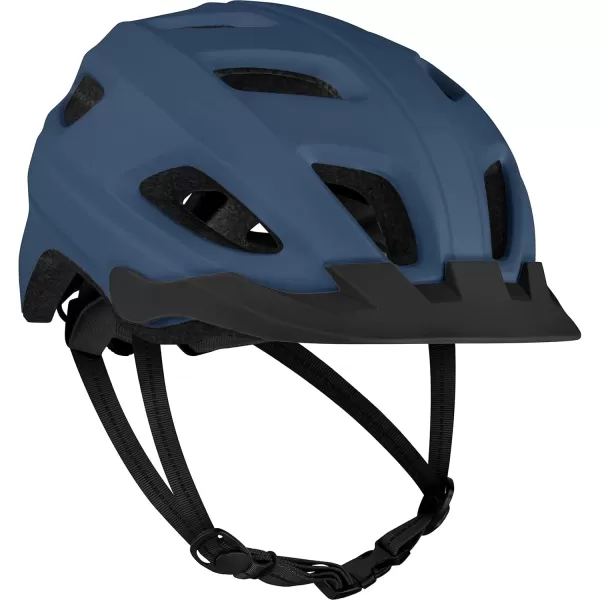 imageRetrospec Lennon Bike Helmet with LED Safety Light Adjustable Dial ampamp Removable VisorMatte Navy