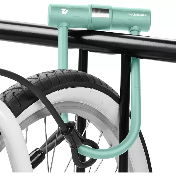 imageRetrospec Lookout ULock Bike Lock with 4Ft Security Cable Heavy Duty AntiTheft Bicycle Lock with 14mm Shackle Pick Resistant ampamp Secure AntiRotation DesignMatte Matcha