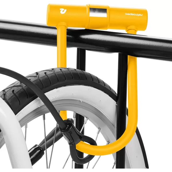 imageRetrospec Lookout ULock Bike Lock with 4Ft Security Cable Heavy Duty AntiTheft Bicycle Lock with 14mm Shackle Pick Resistant ampamp Secure AntiRotation DesignMatte Sunflower