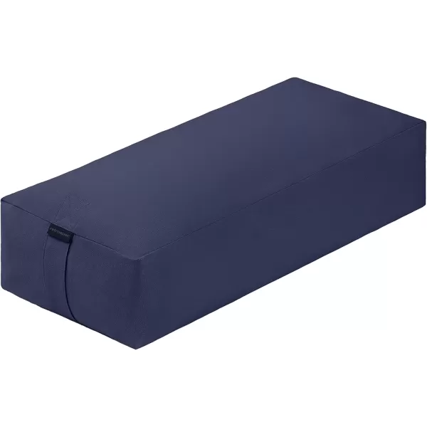 imageRetrospec Retrospec Sequoia Rectangular Yoga Bolster Pillow  Meditation Cushion for Yoga Practices  Includes Machine Washable 100 Cotton Cover ampamp Durable Carry HandleMIdnight
