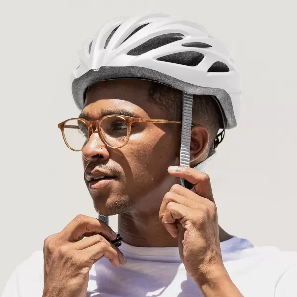 imageRetrospec Silas Adult Bike Helmet with Light for Men ampamp Women  Lightweight ComfortableMatte White