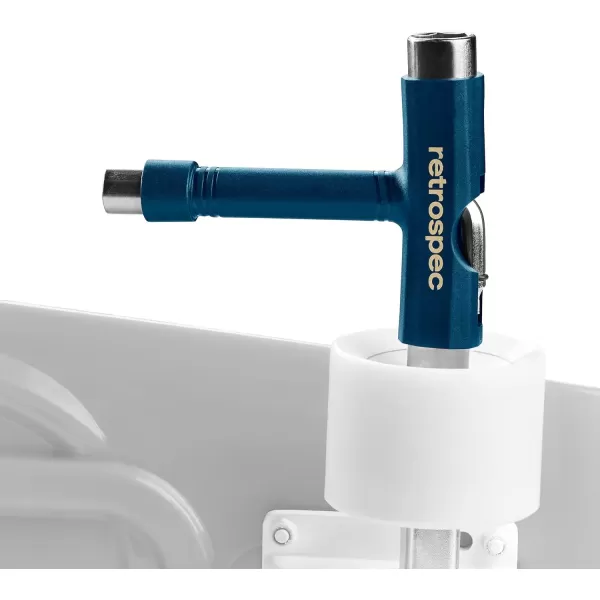 imageRetrospec Upkeep AllinOne MultiFunction Portable Skate Tool with 2in1 Allen Wrench ampamp Phillips Head Screwdriver for Adjusting and Tightening SkateboardLongboard Wheels Trucks and KingpinsNavy