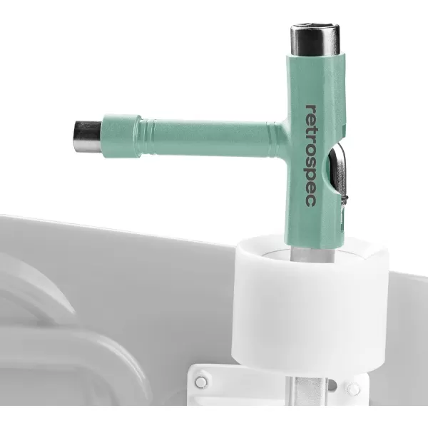 imageRetrospec Upkeep AllinOne MultiFunction Portable Skate Tool with 2in1 Allen Wrench ampamp Phillips Head Screwdriver for Adjusting and Tightening SkateboardLongboard Wheels Trucks and KingpinsMatcha