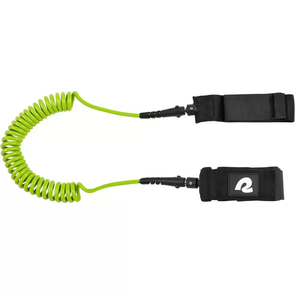 imageRetrospec Weekender 10 Paddle Board Safety Leash Coiled for Stand Up PaddleboardsChartreuse