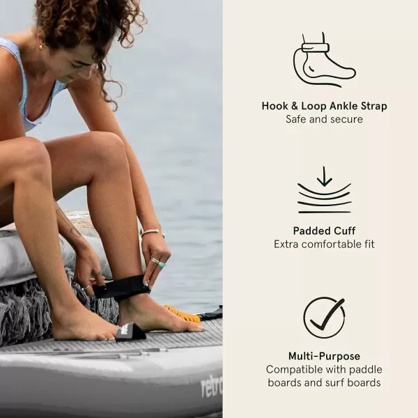 imageRetrospec Weekender 10 Paddle Board Safety Leash Coiled for Stand Up PaddleboardsLegacy Clementine
