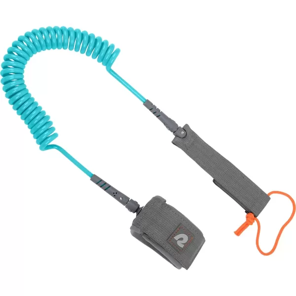 imageRetrospec Weekender 10 Paddle Board Safety Leash Coiled for Stand Up PaddleboardsTurquoise