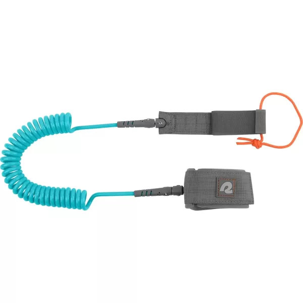 imageRetrospec Weekender 10 Paddle Board Safety Leash Coiled for Stand Up PaddleboardsTurquoise