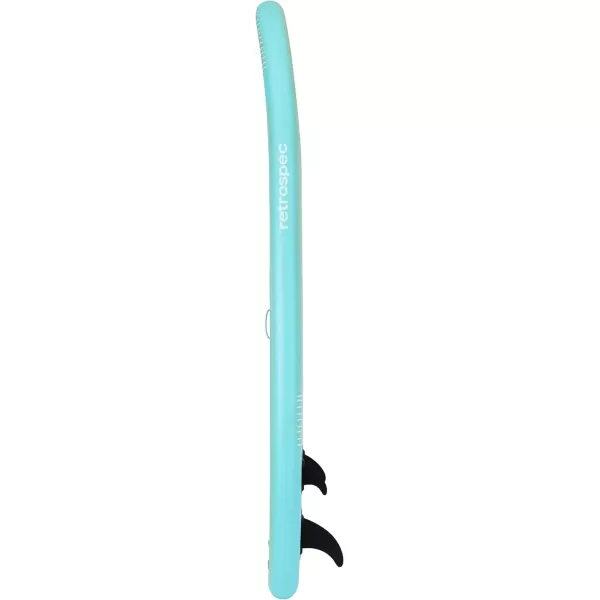 imageRetrospec Weekender Inflatable Stand Up Paddle Board Includes Paddle Pump and Accessories 106 Lightweight iSUP Puncture Resistant Inflatable Paddle Board for AdultsSeafoam Stripes