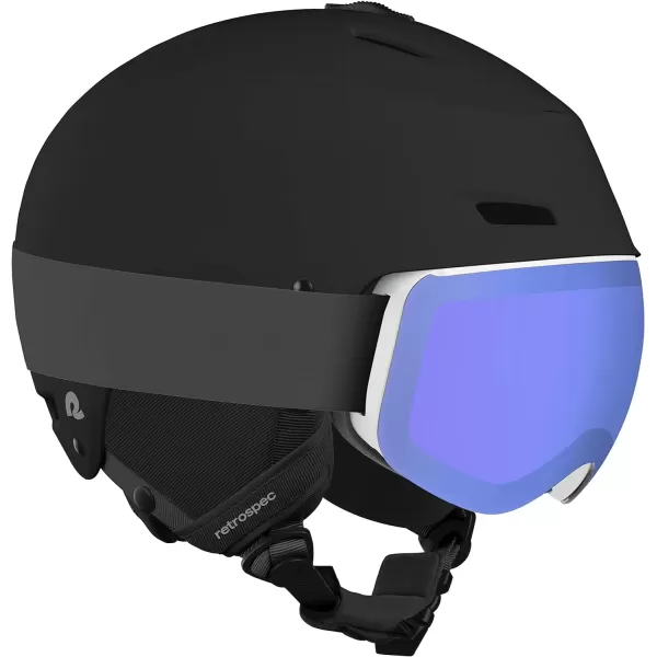 imageRetrospec Zephyr Ski Helmet  Snowboard Helmet for Adults ampamp Youth Adjustable Fit Snow Helmet with Protective Shell and Breathable Vents for Men Women Boys and GirlsMatte Black
