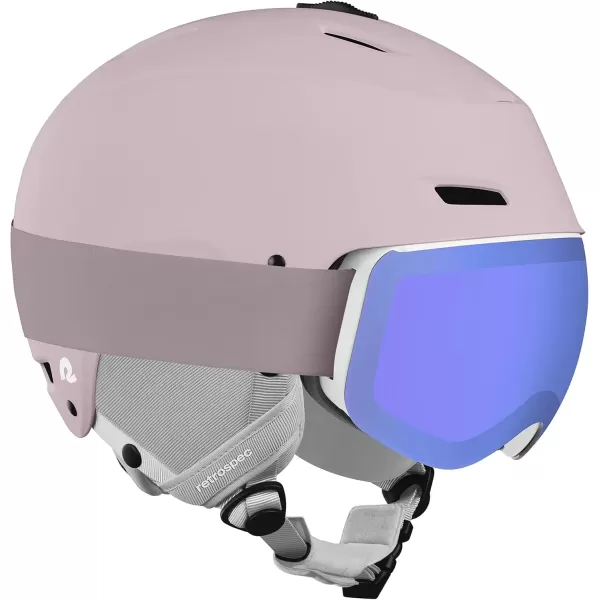 imageRetrospec Zephyr Ski Helmet  Snowboard Helmet for Adults ampamp Youth Adjustable Fit Snow Helmet with Protective Shell and Breathable Vents for Men Women Boys and GirlsMatte Rose