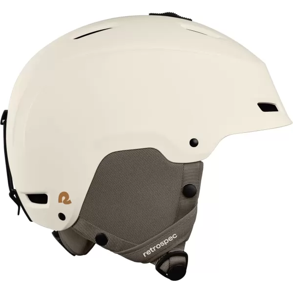 imageRetrospec Zephyr Ski Helmet  Snowboard Helmet for Adults ampamp Youth Adjustable Fit Snow Helmet with Protective Shell and Breathable Vents for Men Women Boys and GirlsMatte Eggshell