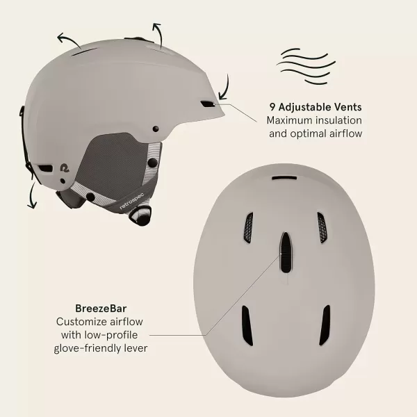 imageRetrospec Zephyr Ski Helmet  Snowboard Helmet for Adults ampamp Youth Adjustable Fit Snow Helmet with Protective Shell and Breathable Vents for Men Women Boys and GirlsMatte Canyon