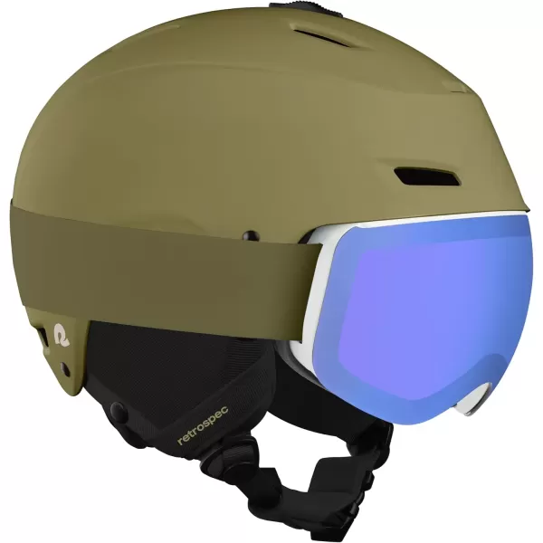 imageRetrospec Zephyr Ski Helmet  Snowboard Helmet for Adults ampamp Youth Adjustable Fit Snow Helmet with Protective Shell and Breathable Vents for Men Women Boys and GirlsMatte Bonsai Green