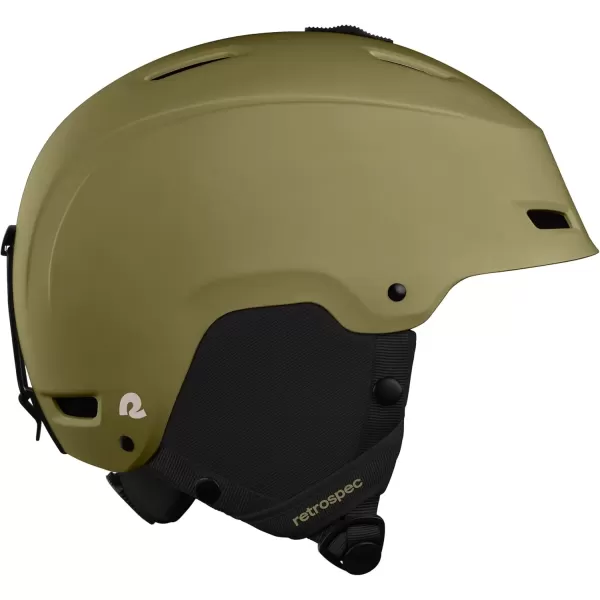 imageRetrospec Zephyr Ski Helmet  Snowboard Helmet for Adults ampamp Youth Adjustable Fit Snow Helmet with Protective Shell and Breathable Vents for Men Women Boys and GirlsMatte Bonsai Green