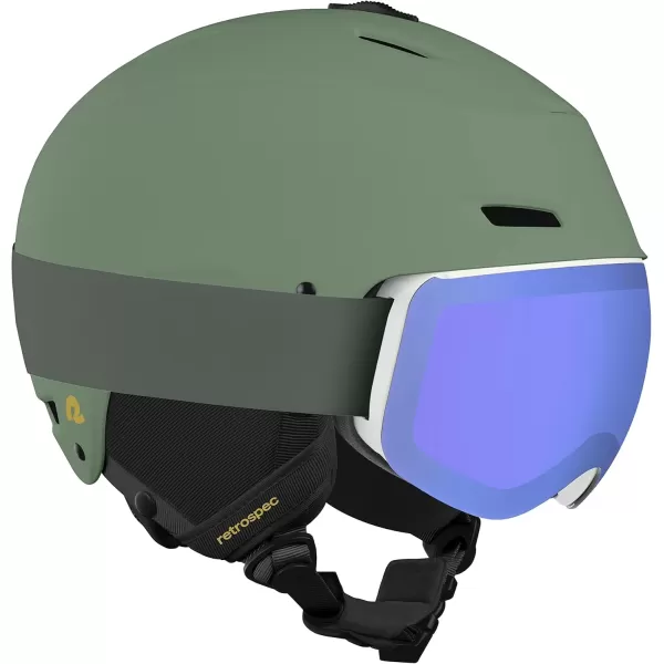 imageRetrospec Zephyr Ski Helmet  Snowboard Helmet for Adults ampamp Youth Adjustable Fit Snow Helmet with Protective Shell and Breathable Vents for Men Women Boys and GirlsMatte Olive