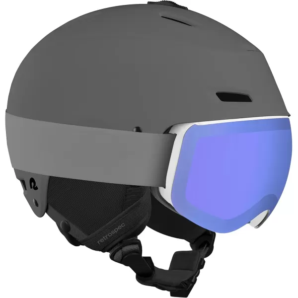 imageRetrospec Zephyr Ski Helmet  Snowboard Helmet for Adults ampamp Youth Adjustable Fit Snow Helmet with Protective Shell and Breathable Vents for Men Women Boys and GirlsMatte Basalt
