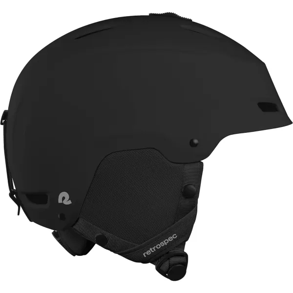 imageRetrospec Zephyr Ski Helmet  Snowboard Helmet for Adults ampamp Youth Adjustable Fit Snow Helmet with Protective Shell and Breathable Vents for Men Women Boys and GirlsMatte Black