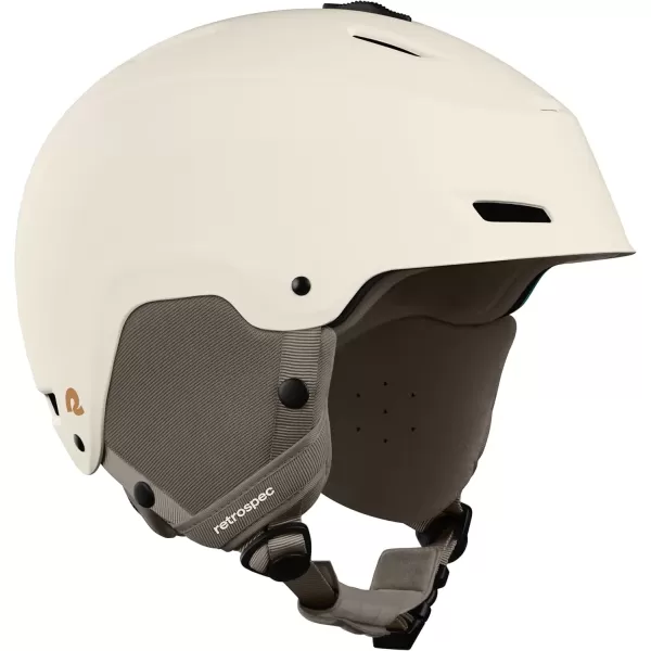 imageRetrospec Zephyr Ski Helmet  Snowboard Helmet for Adults ampamp Youth Adjustable Fit Snow Helmet with Protective Shell and Breathable Vents for Men Women Boys and GirlsMatte Eggshell