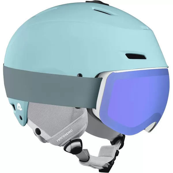 imageRetrospec Zephyr Ski Helmet  Snowboard Helmet for Adults ampamp Youth Adjustable Fit Snow Helmet with Protective Shell and Breathable Vents for Men Women Boys and GirlsMatte Blue Ridge