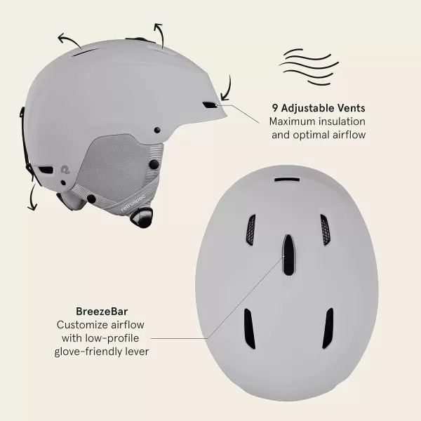 imageRetrospec Zephyr Ski Helmet  Snowboard Helmet for Adults ampamp Youth Adjustable Fit Snow Helmet with Protective Shell and Breathable Vents for Men Women Boys and GirlsMatte Slate