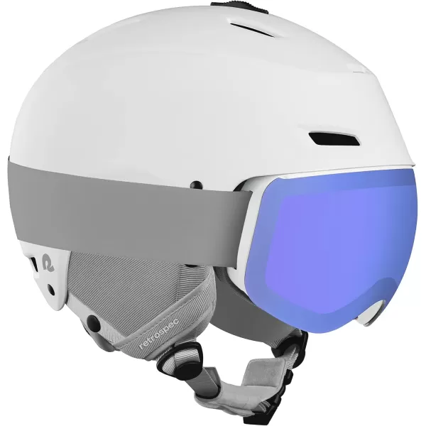 imageRetrospec Zephyr Ski Helmet  Snowboard Helmet for Adults ampamp Youth Adjustable Fit Snow Helmet with Protective Shell and Breathable Vents for Men Women Boys and GirlsMatte White