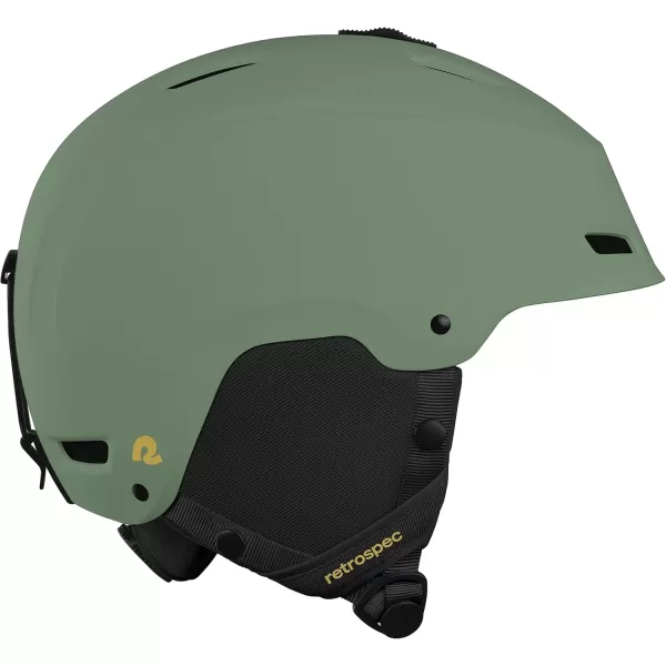 imageRetrospec Zephyr Ski Helmet  Snowboard Helmet for Adults ampamp Youth Adjustable Fit Snow Helmet with Protective Shell and Breathable Vents for Men Women Boys and GirlsMatte Olive