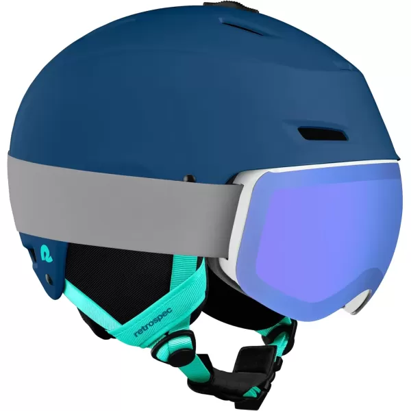 imageRetrospec Zephyr Ski Helmet  Snowboard Helmet for Adults ampamp Youth Adjustable Fit Snow Helmet with Protective Shell and Breathable Vents for Men Women Boys and GirlsMatte Navy