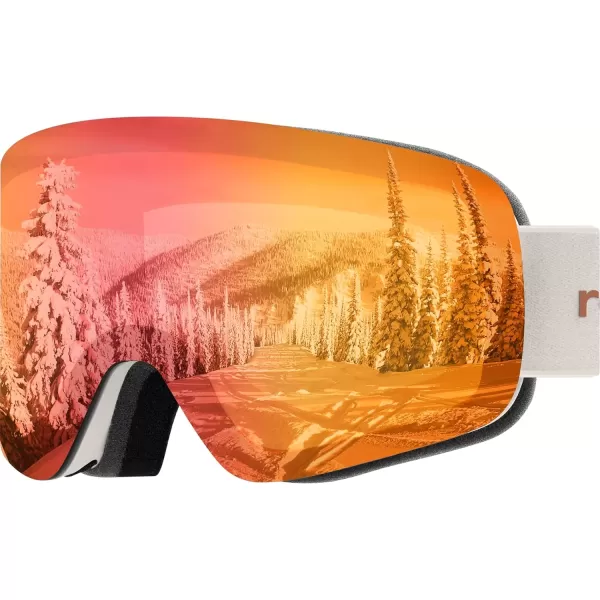 imageRetrospec Flume Ski Goggles for Men and Women UV Protection Over Glasses AntiFog Scratch Resistant Snow Goggles for Skiing and Snowboarding