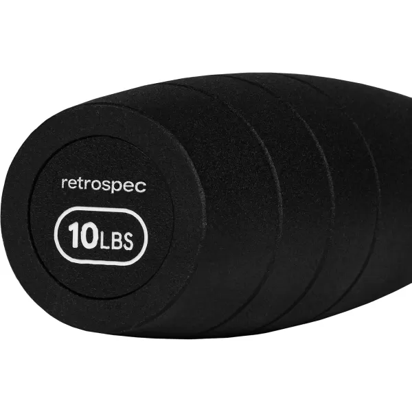 imageRetrospec Grip Steel Club Strength Training Rehabilitation Stretching Conditioning and Rotational Training  5 10 15lb Options for Women ampamp MenMatte Black