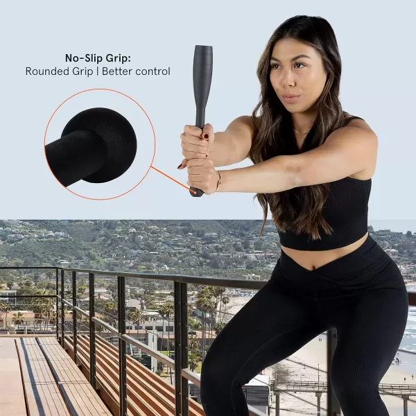imageRetrospec Grip Steel Club Strength Training Rehabilitation Stretching Conditioning and Rotational Training  5 10 15lb Options for Women ampamp MenMatte Black