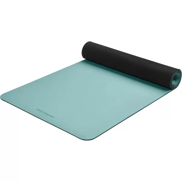 imageRetrospec Laguna 5mm Yoga Mat  Fitness Mat for Women Men ampamp Children SlipResistant and Moisture Absorbing Exercise Mat for Home Pilates Yoga and Floor WorkoutsBlue Ridge